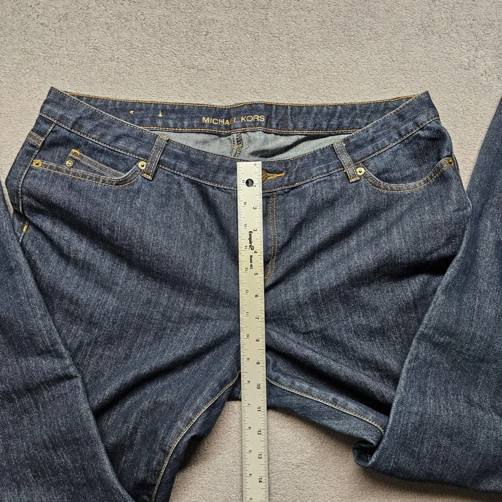 Michael Kors Jeans Womens 14 Blue Denim Stretch Slim Fit Straight Leg Streetwear